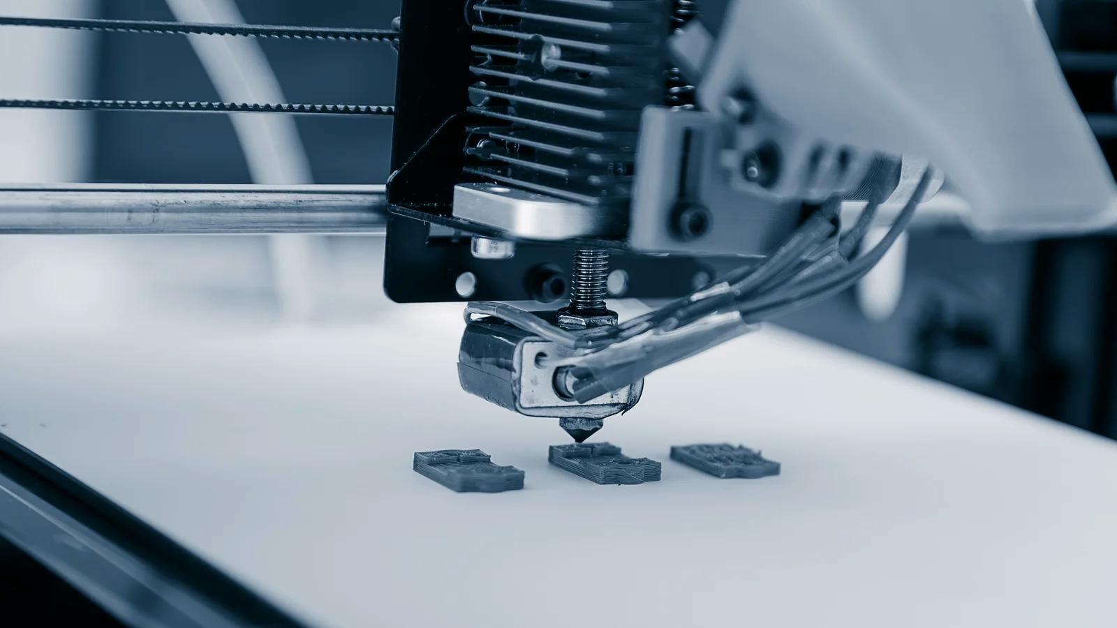 An image of a 3D printer printing.