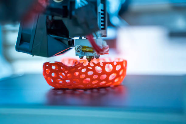 An image of a 3D printer printing.